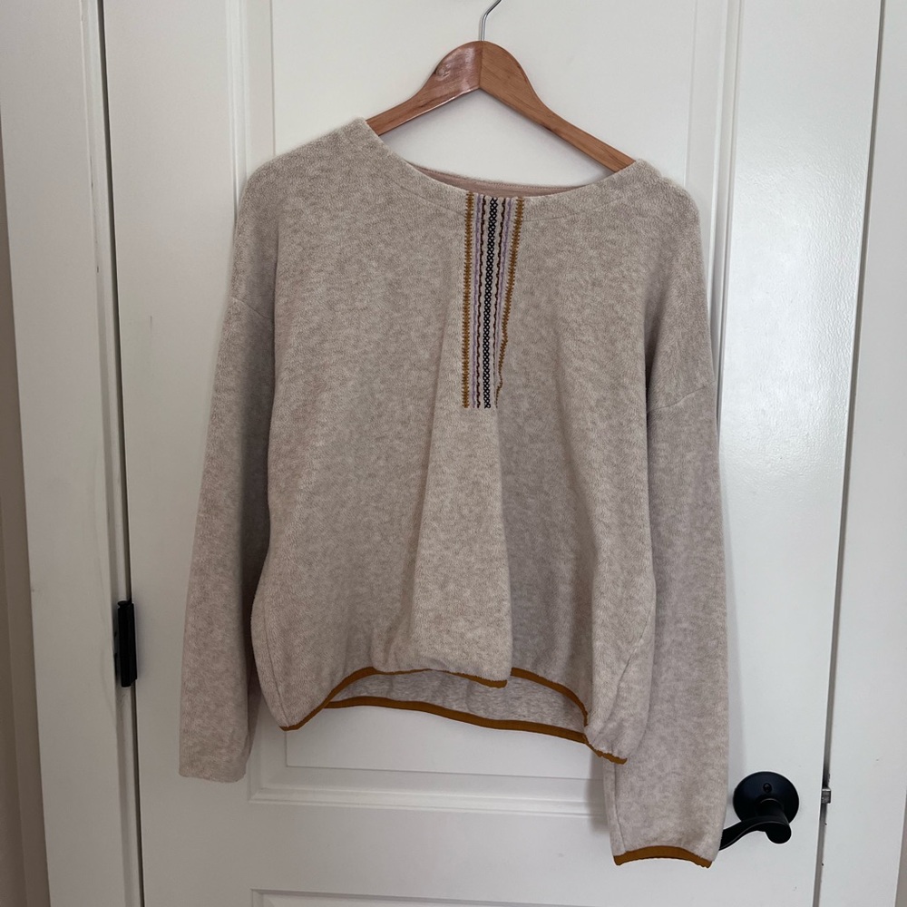 REI CO-OP fleece peasant top